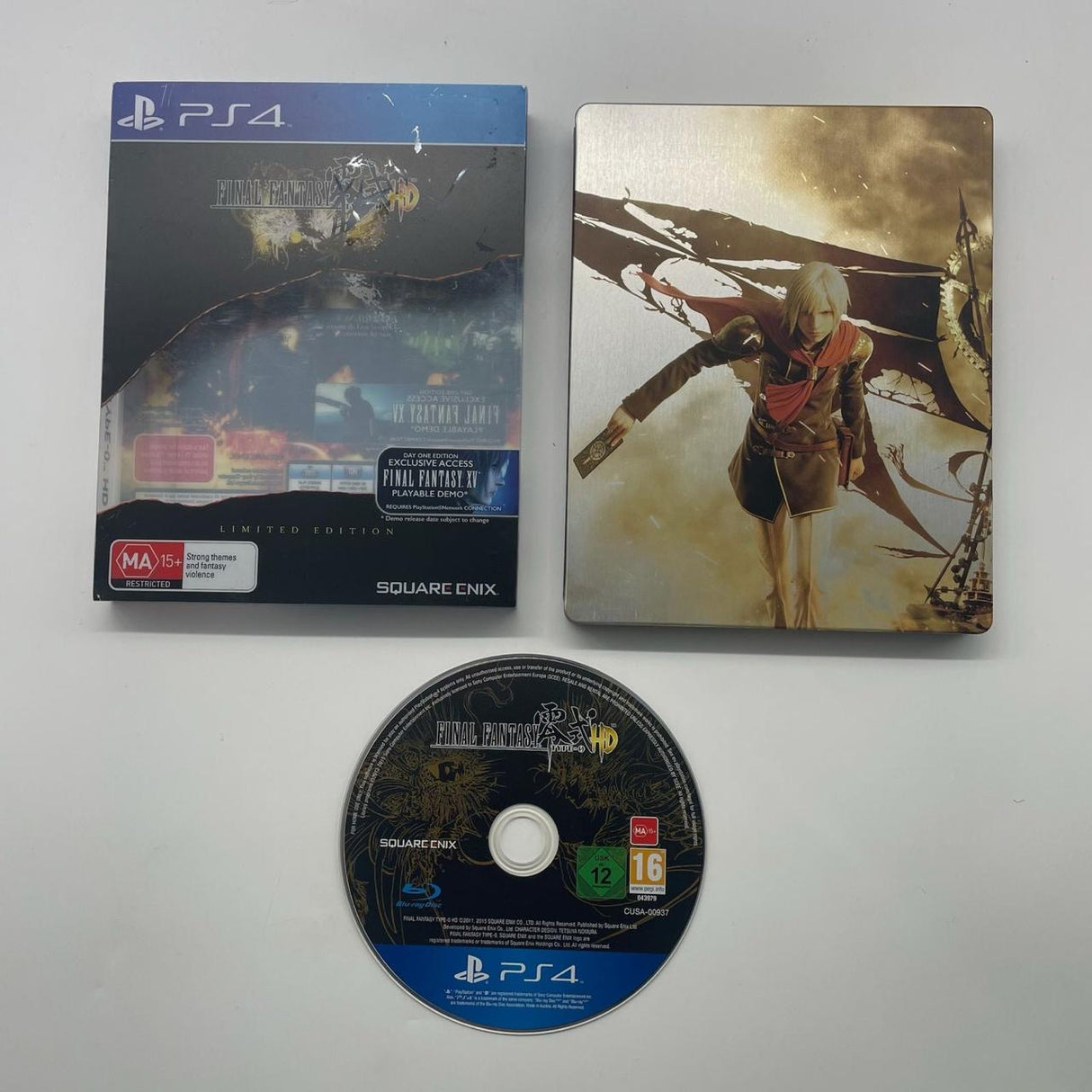 Final Fantasy Type 0 HD Limited Steelbook Edition PS4 Playstation 4 Game + Manual PAL