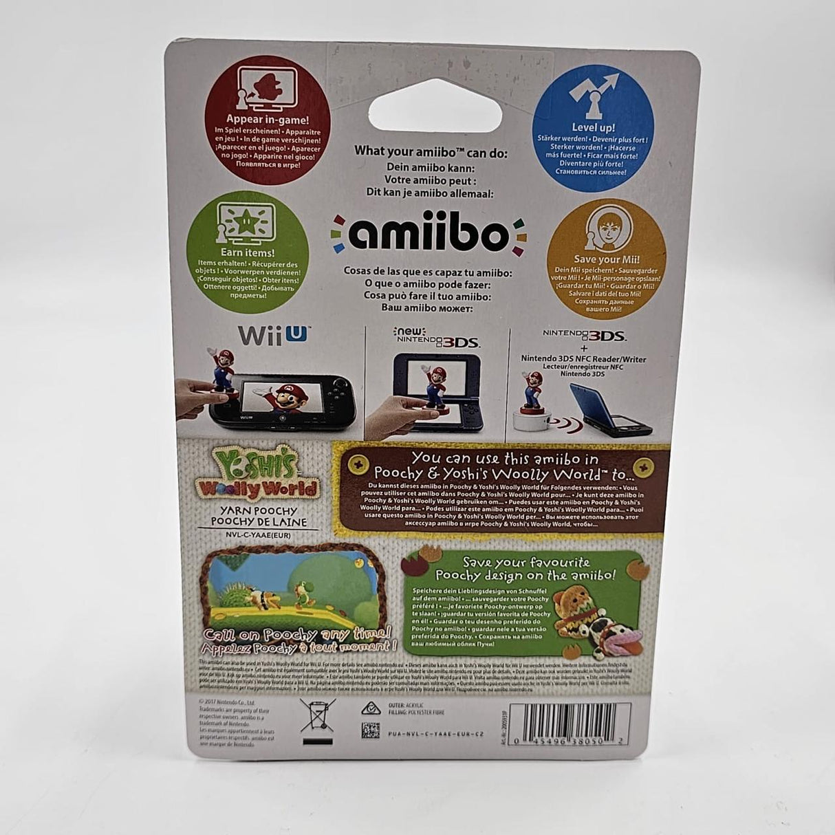 Yoshi's Woolly World Yarn Poochy Nintendo Amiibo