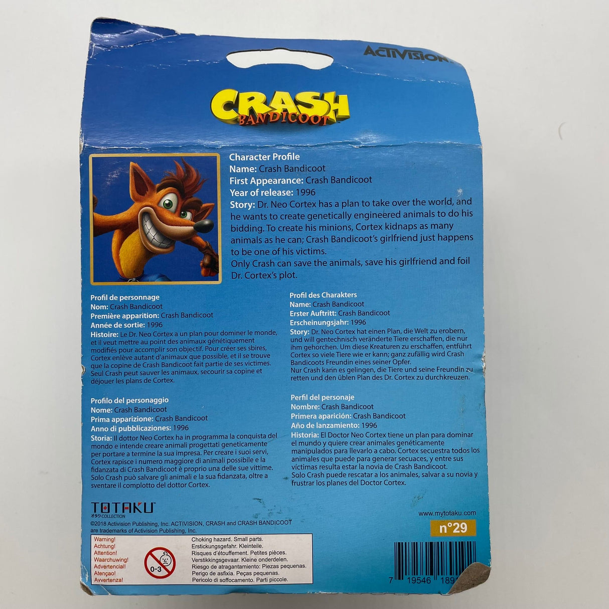 Crash Bandicoot Totaku Golden Crash N°29 Nintendo Amiibo