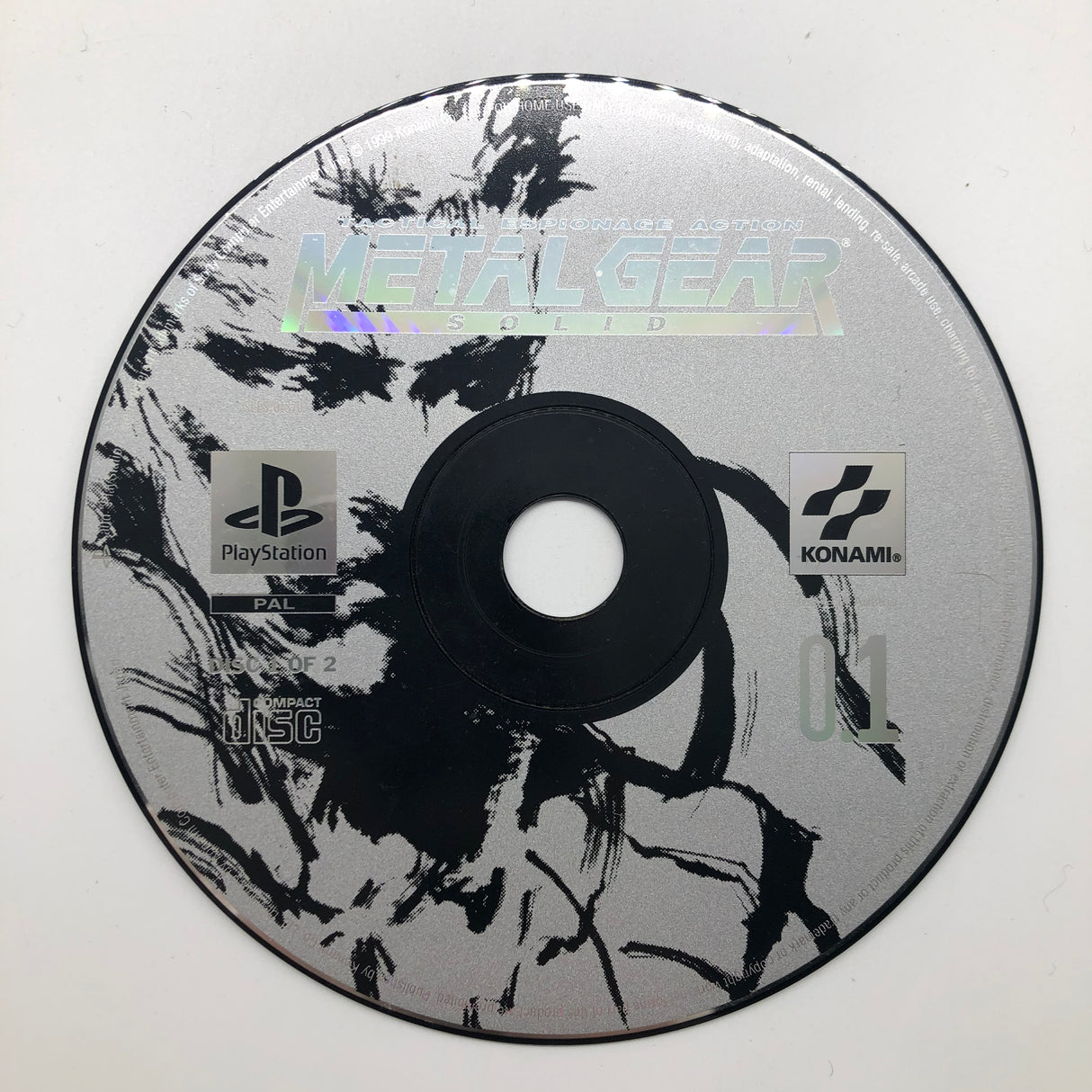 Metal Gear Solid Tactical Espionage Action PS1 Playstation 1 Game Disc 01 + 02 PAL
