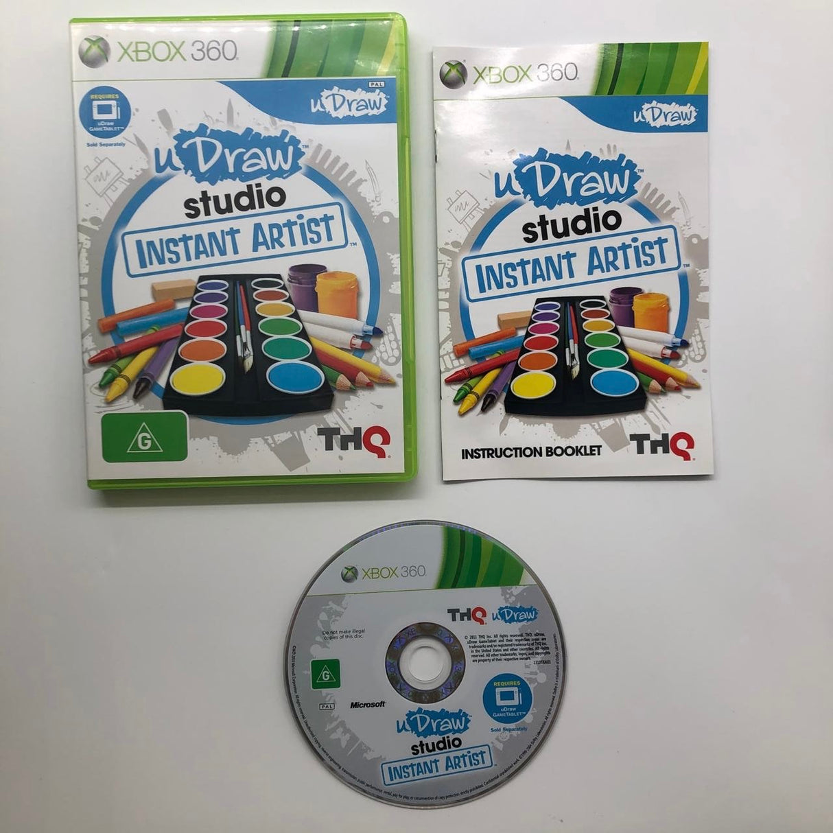 U Draw Studio Instant Artist Xbox 360 Game + Manual PAL