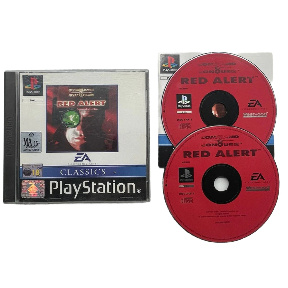 Command And Conquer Red Alert PS1 Playstation 1 Game + Manual PAL