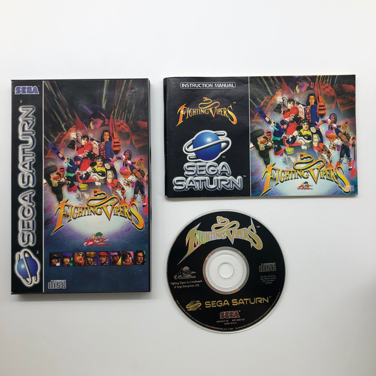 Fighting Vipers Sega Saturn Game + Manual PAL