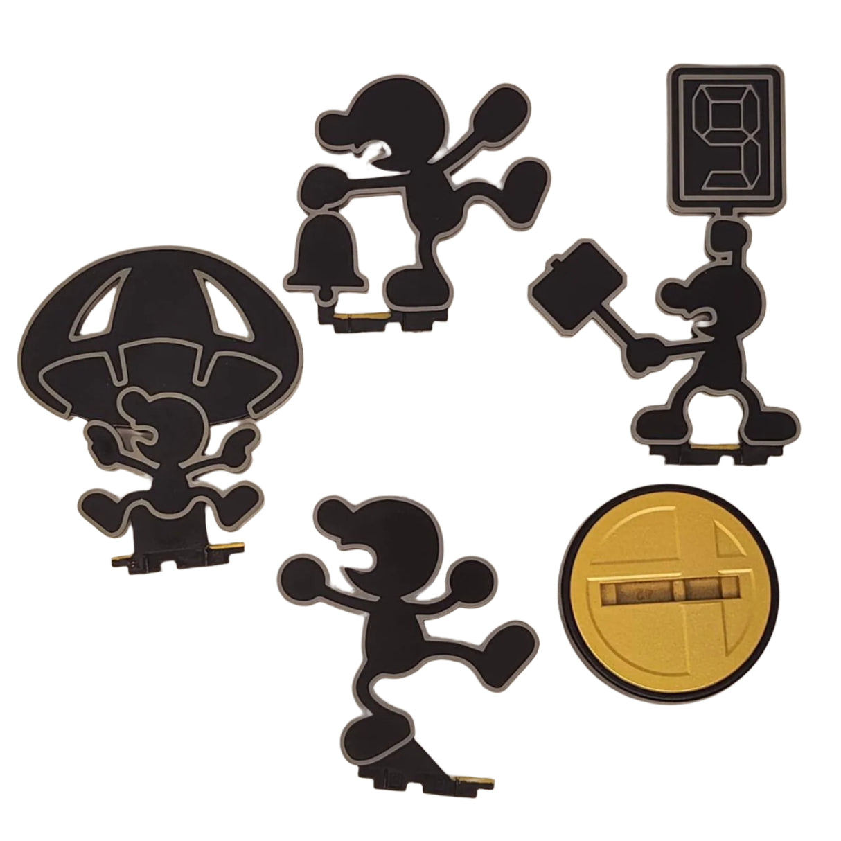 Nintendo Amiibo Super Smash Bros Mr Game & Watch 4 Different Poses