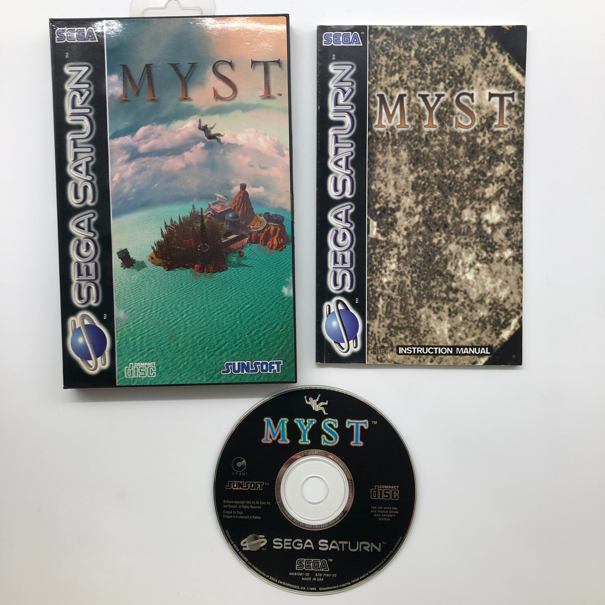 Myst Sega Saturn Game + Manual PAL