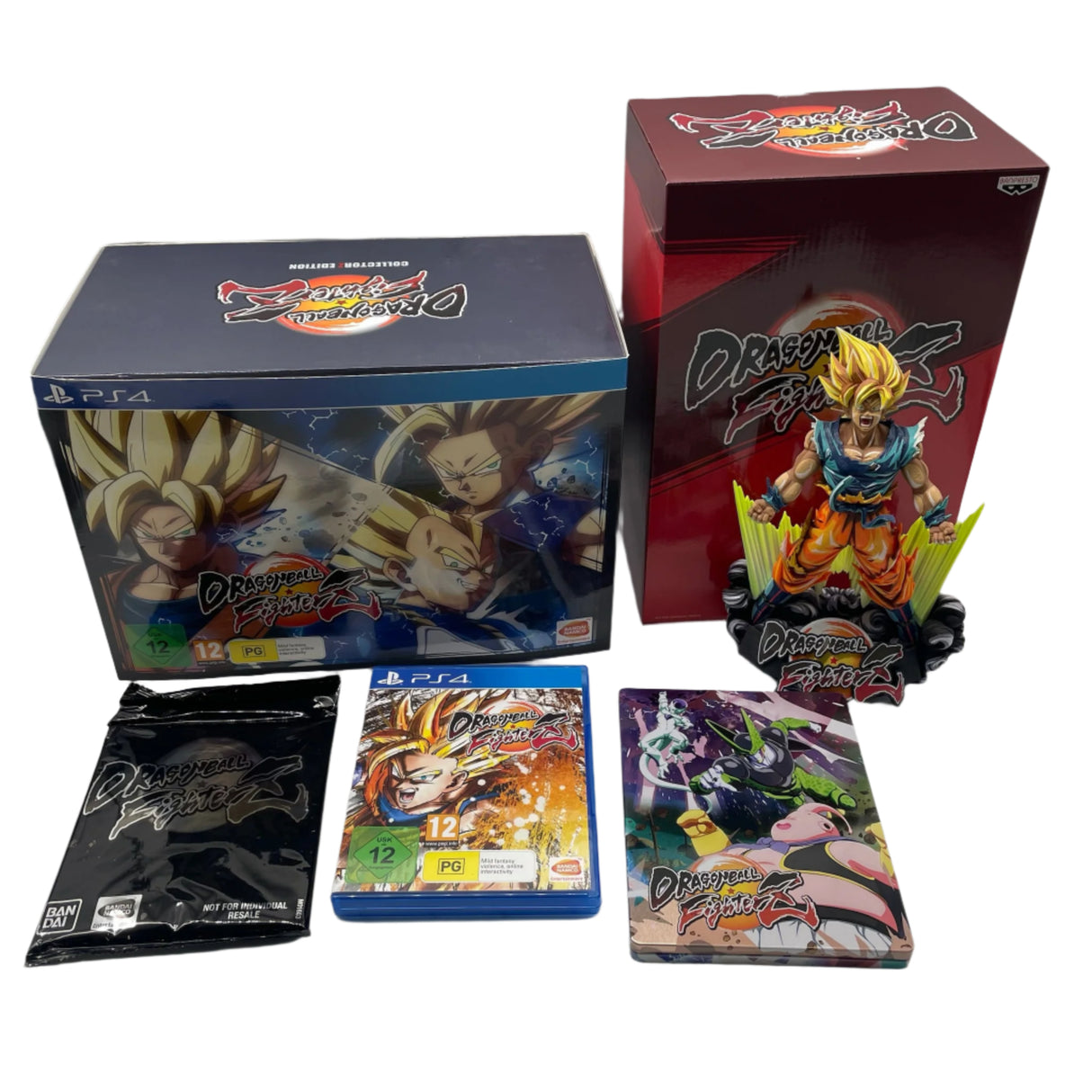 Dragon Ball Fighter Z Collectors Edition PS4 Playstation 4 Steelbook Edition Game + Manual & Figure