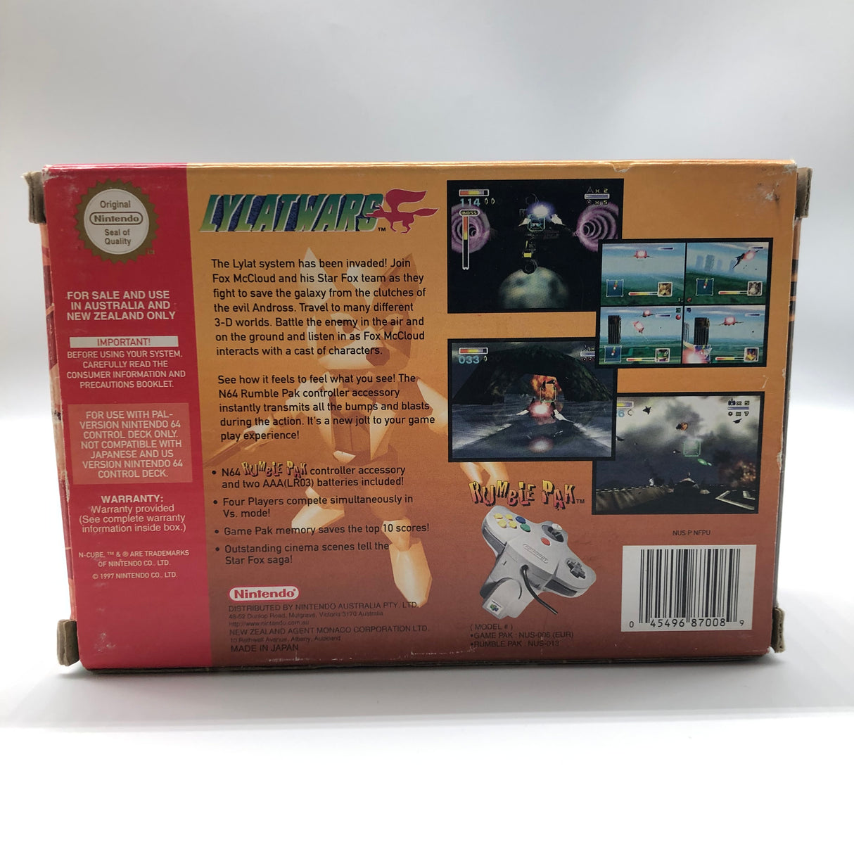 Lylat Wars + Rumble Pack Nintendo 64 N64 Game Boxed Complete PAL