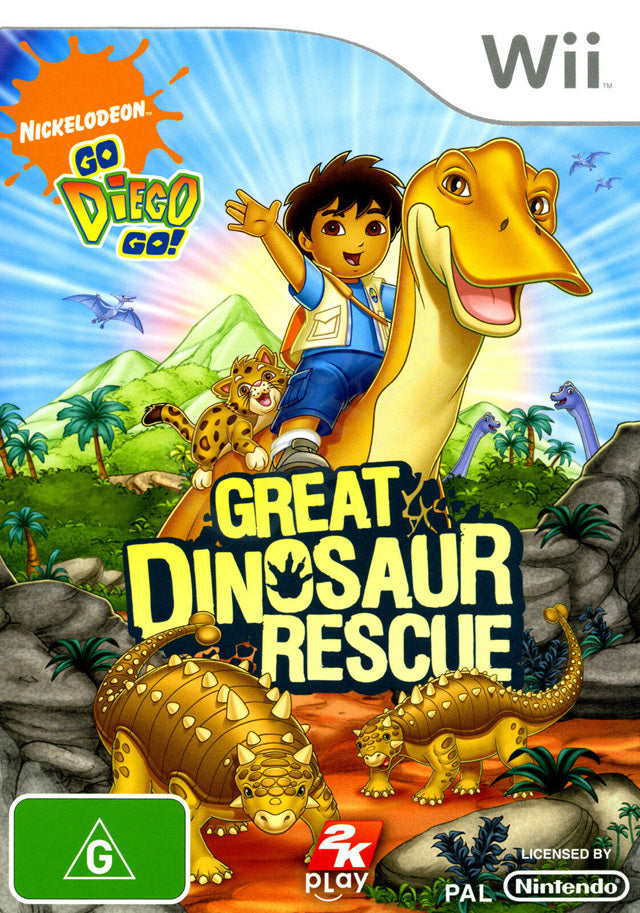 Go, Diego, Go! Great Dinosaur Rescue Nintendo Wii Game PAL