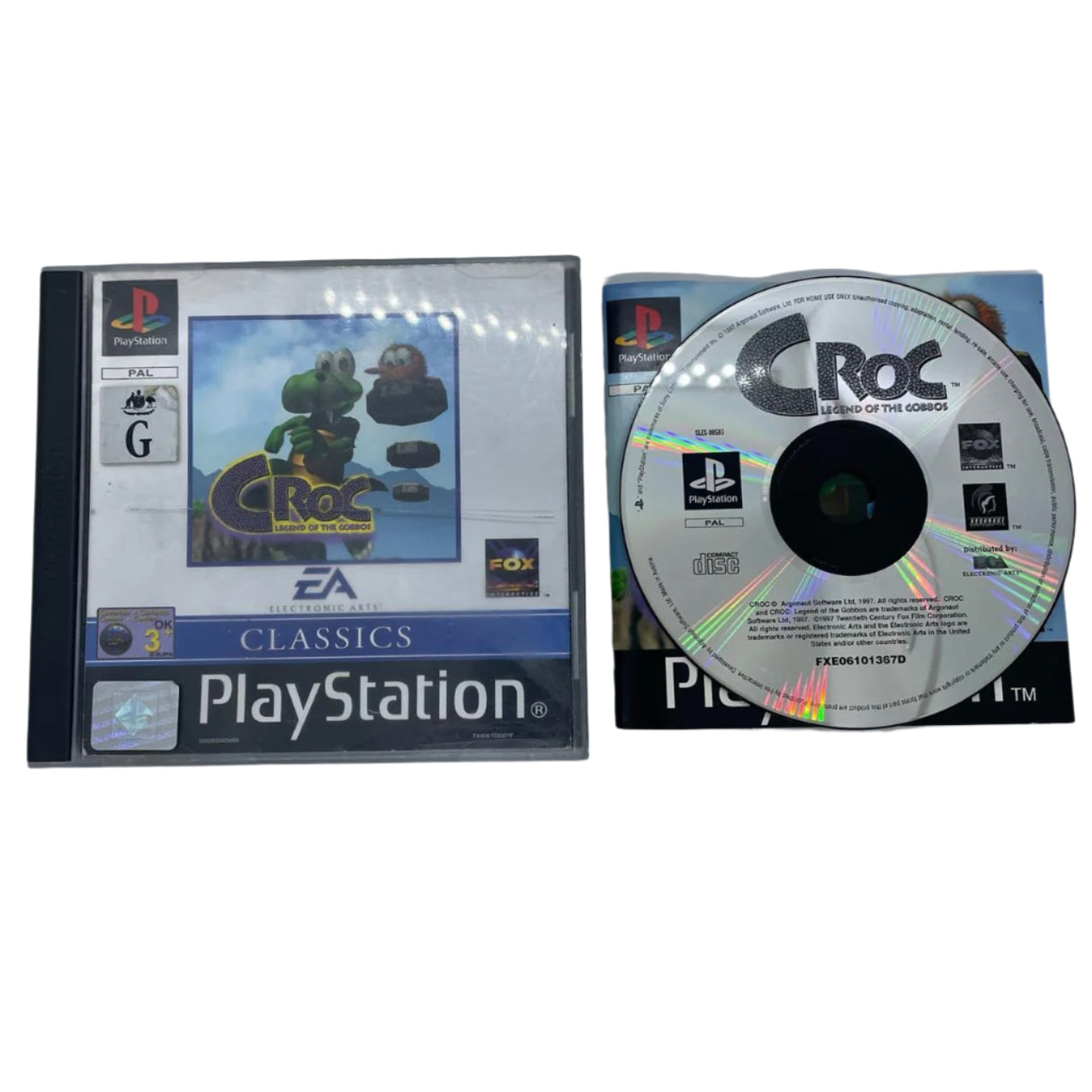 Croc Legend Of The Gobbos PS1 Playstation 1 Game + Manual PAL