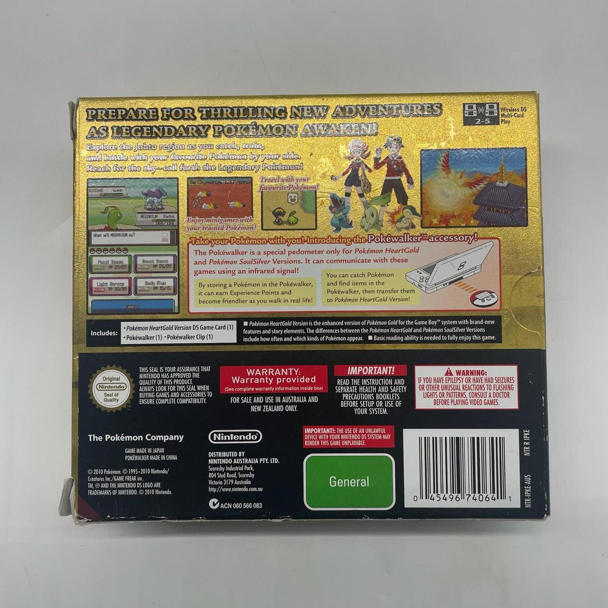 Pokemon HeartGold Version And Pokewalker Nintendo DS Game Boxed Complete PAL