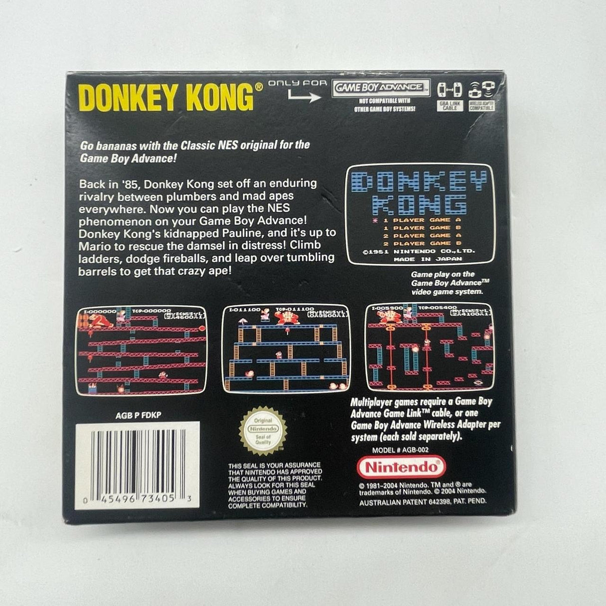 Donkey Kong Nintendo Gameboy Advance GBA Game Boxed Complete PAL