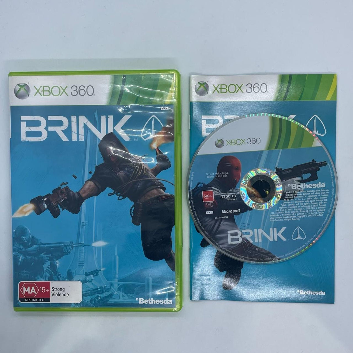 Brink Xbox 360 game + Manual PAL