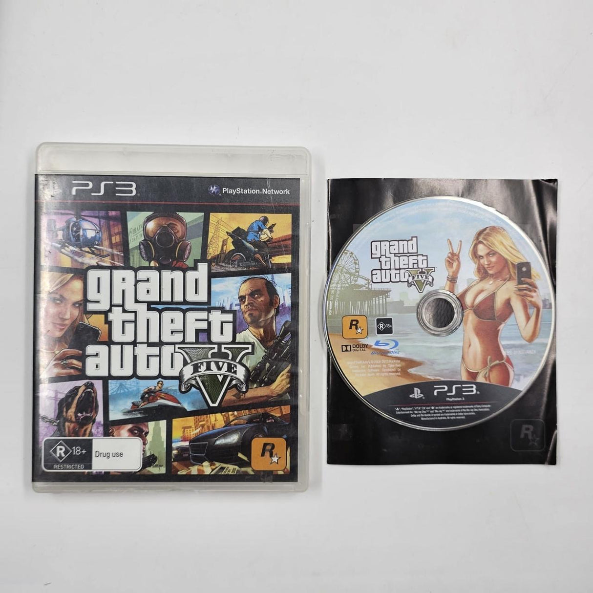 Grand Theft Auto V 5 PS3 Playstation 3 Game + Manual