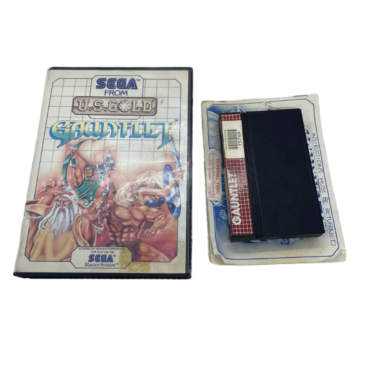 Gauntlet US Gold Sega Master System Game + Manual PAL