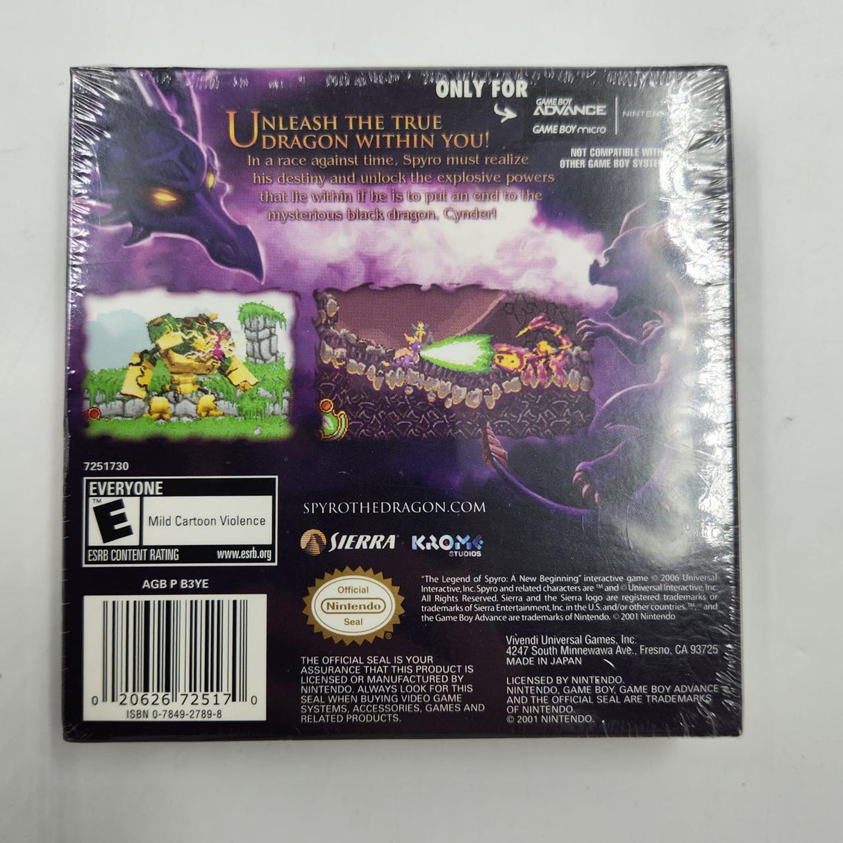 The Legend of Spyro A New Beginning Nintendo Gameboy Advance GBA Game Boxed Brand New SEALED