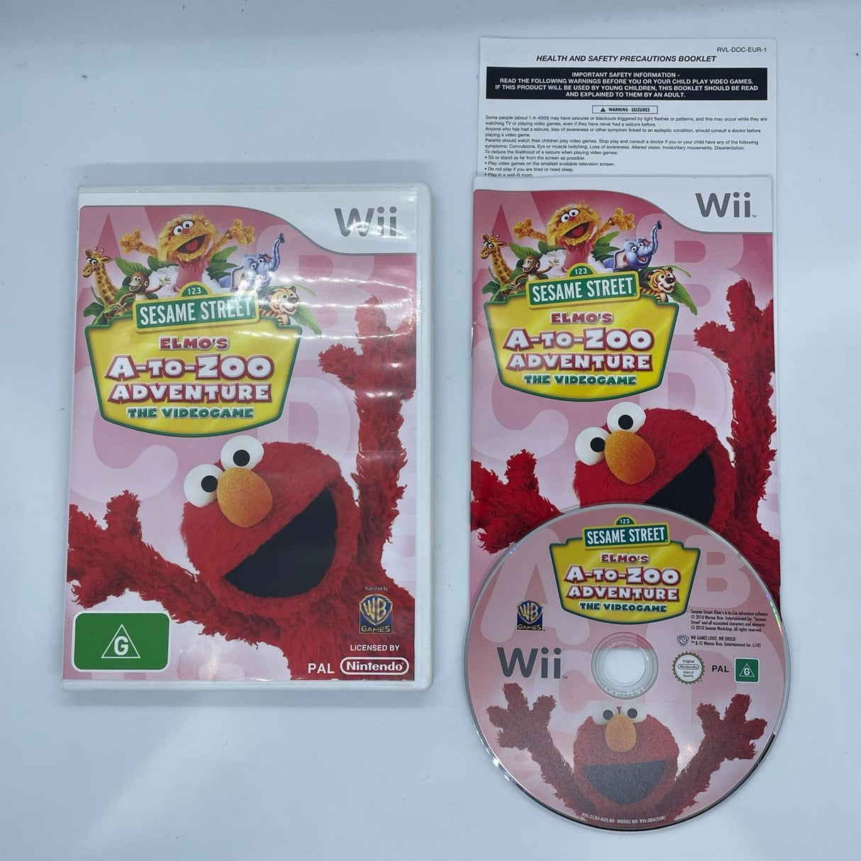 Sesame Street Elmos A-To-Zoo Adventure Nintendo Wii Game + Manual PAL