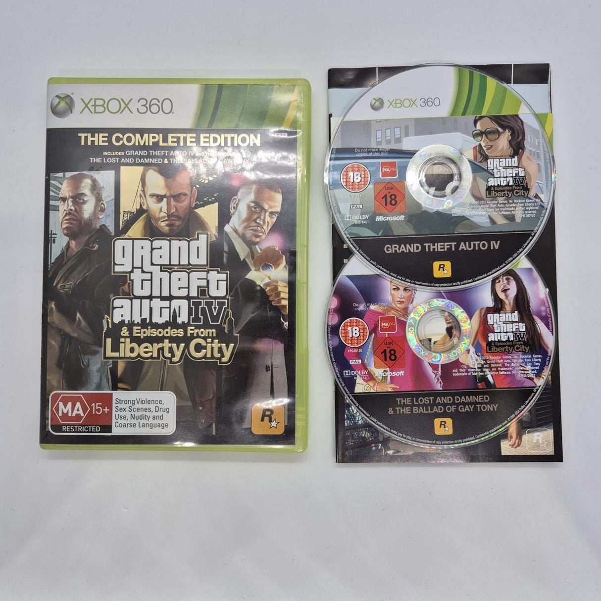 Grand Theft Auto GTA IV & Episodes From Liberty City the Complete Edition Xbox 360 Game + Manual PAL