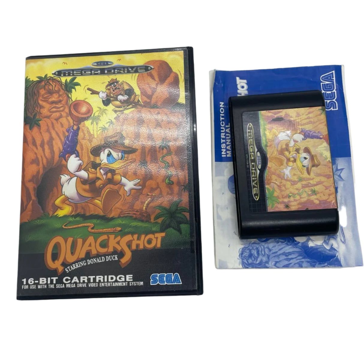 QuackShot Starring Donald Duck Sega Mega Drive Game + Manual PAL