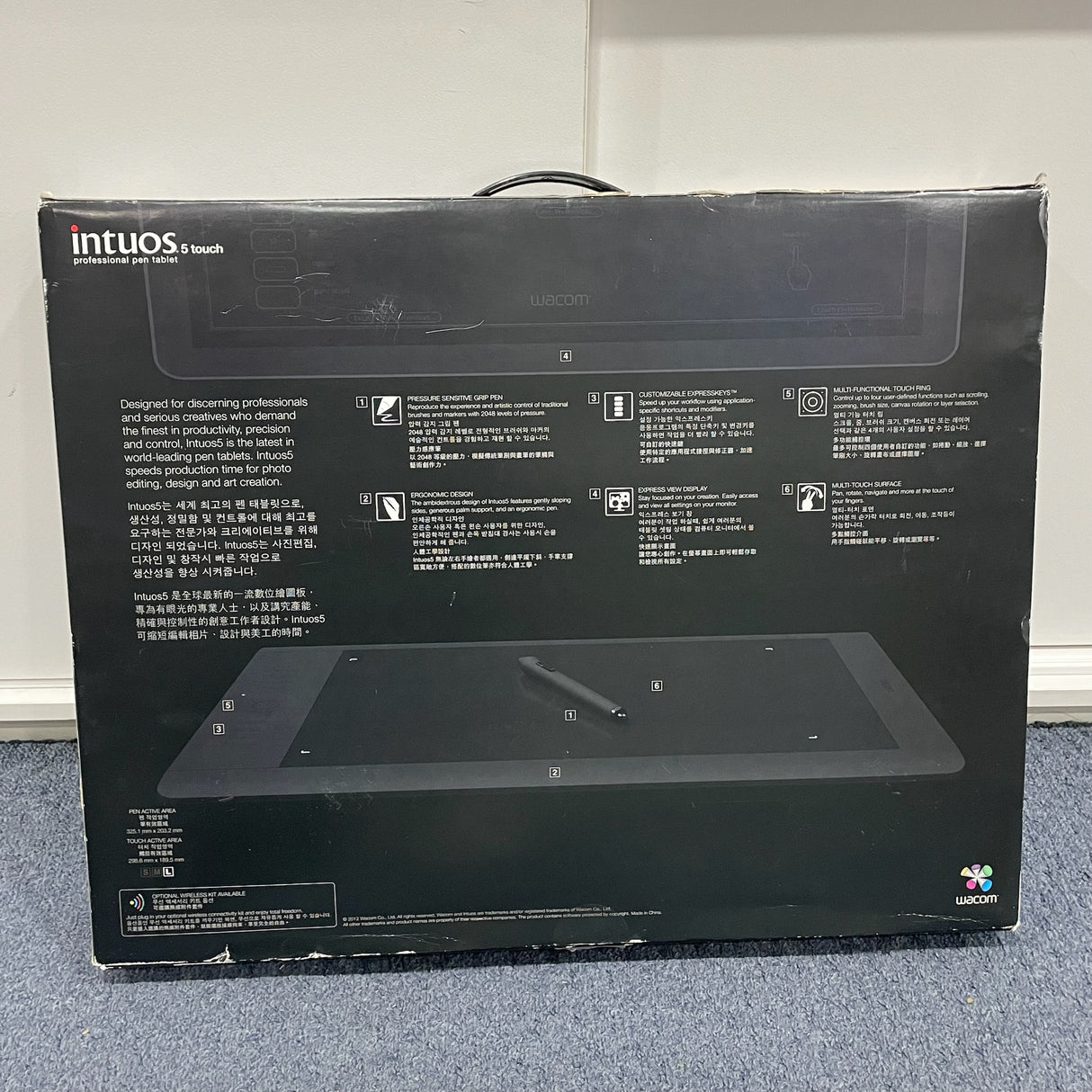 Wacom Intuos Pro Large PTH-860 Professional Creative 5 Touch Tablet Includes Pen