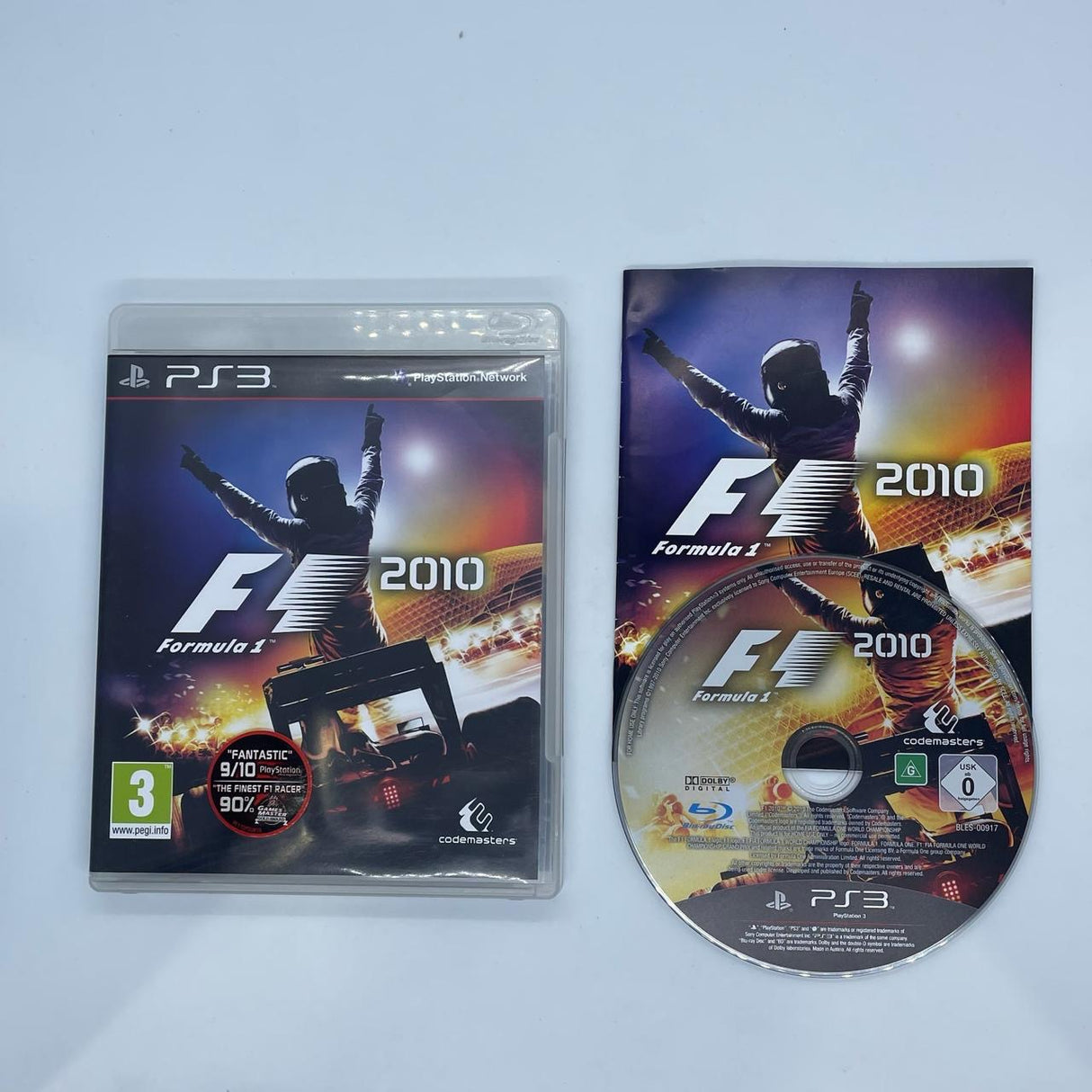 F1 2010 Formula 1 PS3 Playstation 3 Game + Manual