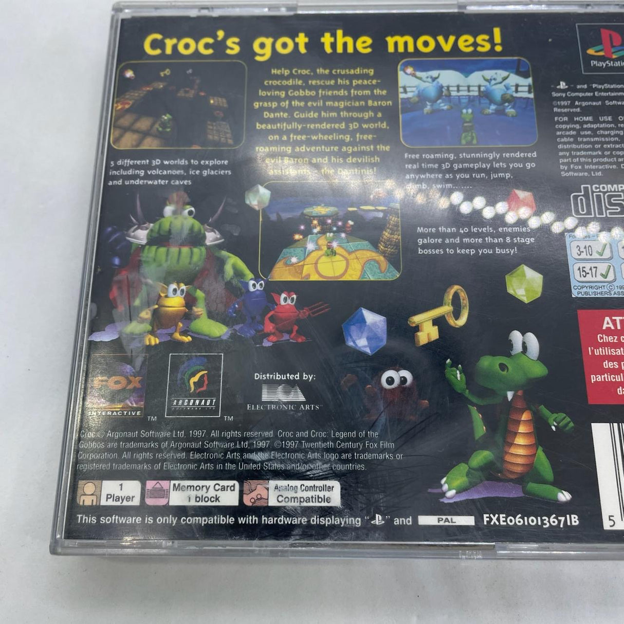 Croc Legend Of The Gobbos PS1 Playstation 1 Game + Manual PAL