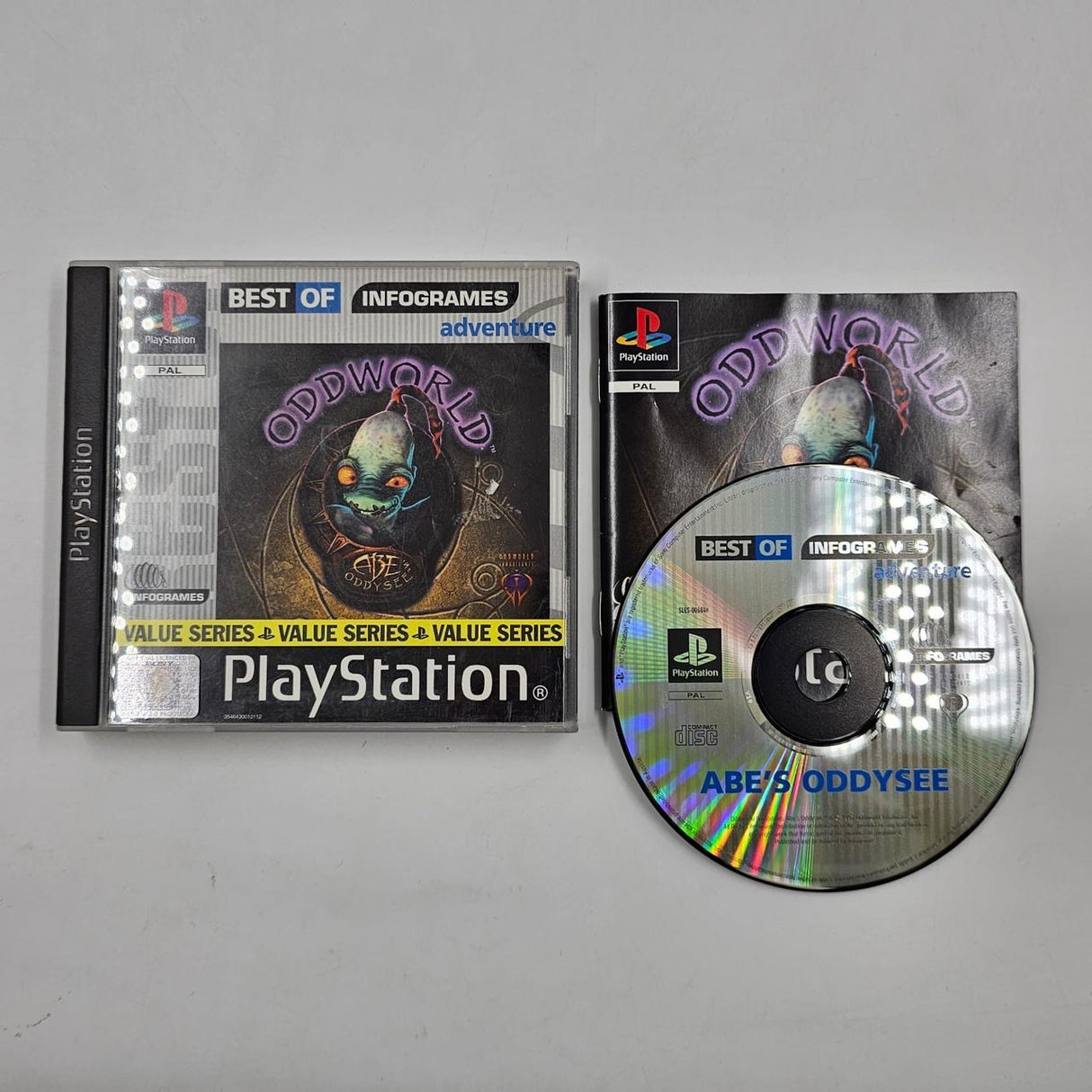 Oddworld Abe's Oddysee PS1 Playstation 1 Game + Manual PAL