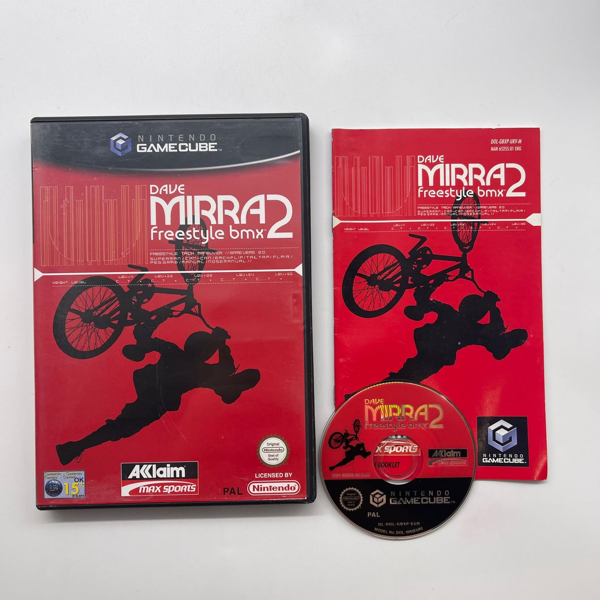 Dave Mirra Freestyle BMX 2 Nintendo Gamecube Game + Manual PAL