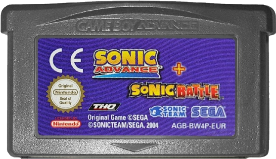 2 Games in 1: Sonic Advance + Sonic Battle Game Boy Advance GBA Game PAL