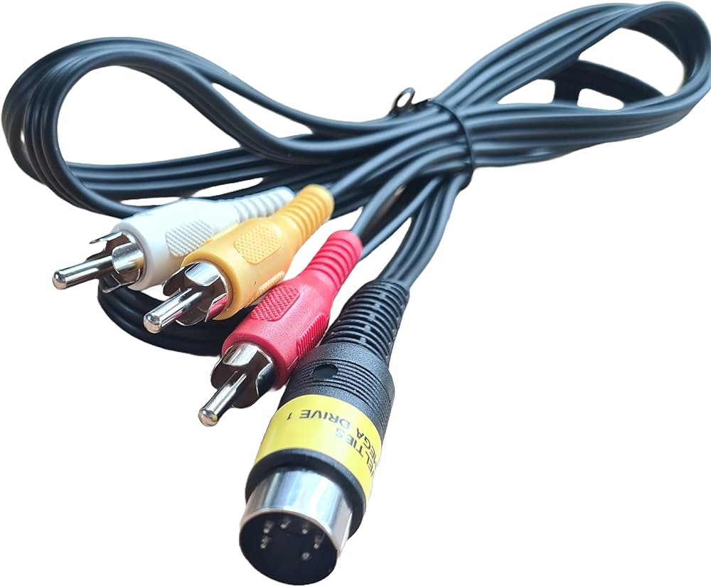 High-Quality Sega Mega Drive AV Cable - Compatible with Sega Mege Drive