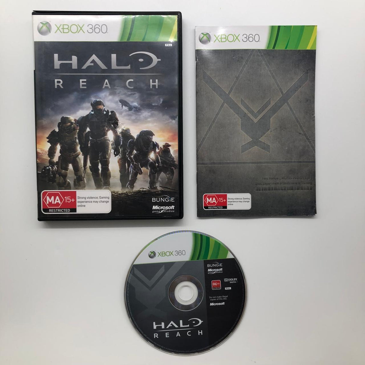 Halo Reach Xbox 360 Game + Manual PAL