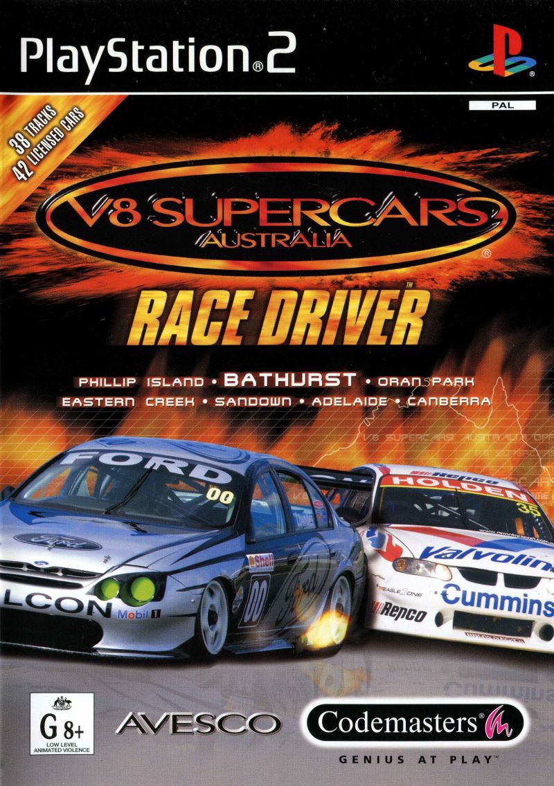 V8 Supercars Australia Pro Race Driver Playstation 2 PS2 Game PAL