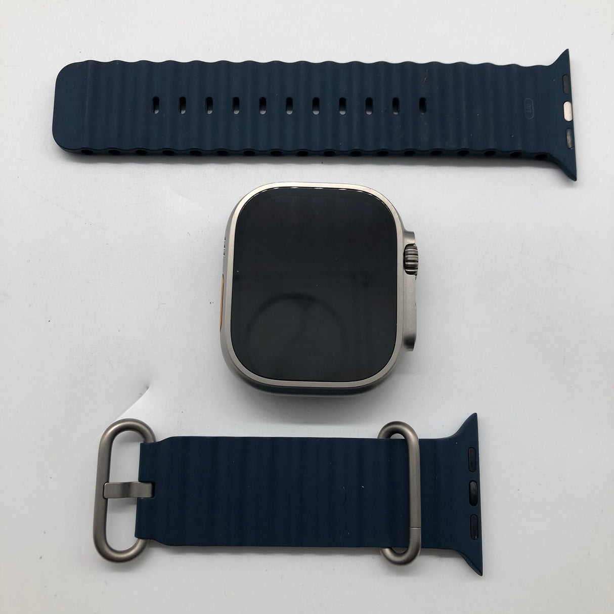 Apple Watch Ultra 49mm Titanium Case with Midnight Ocean Band And Charger 25AU4
