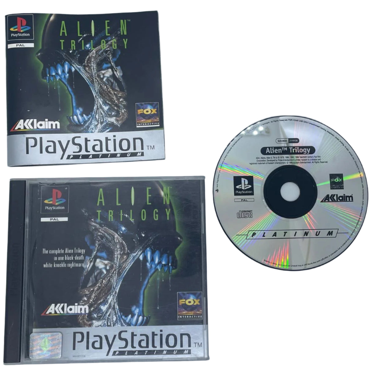 Alien Trilogy PS1 Playstation 1 Game + Manual PAL