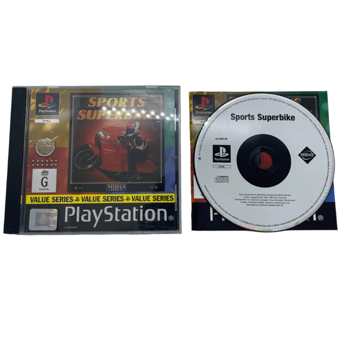 Sports Superbike PS1 Playstation 1 Game + Manual PAL