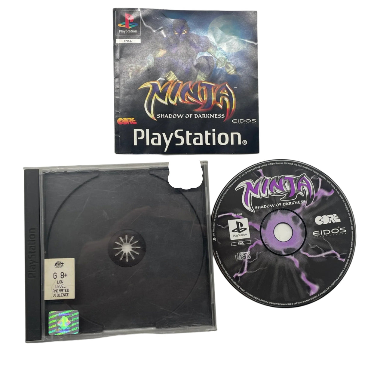 Ninja Shadow of Darkness PS1 Playstation 1 Game + Manual PAL