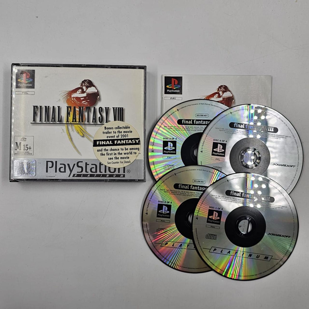 Final Fantasy Viii PS1 Playstation 1 Game + Manual PAL