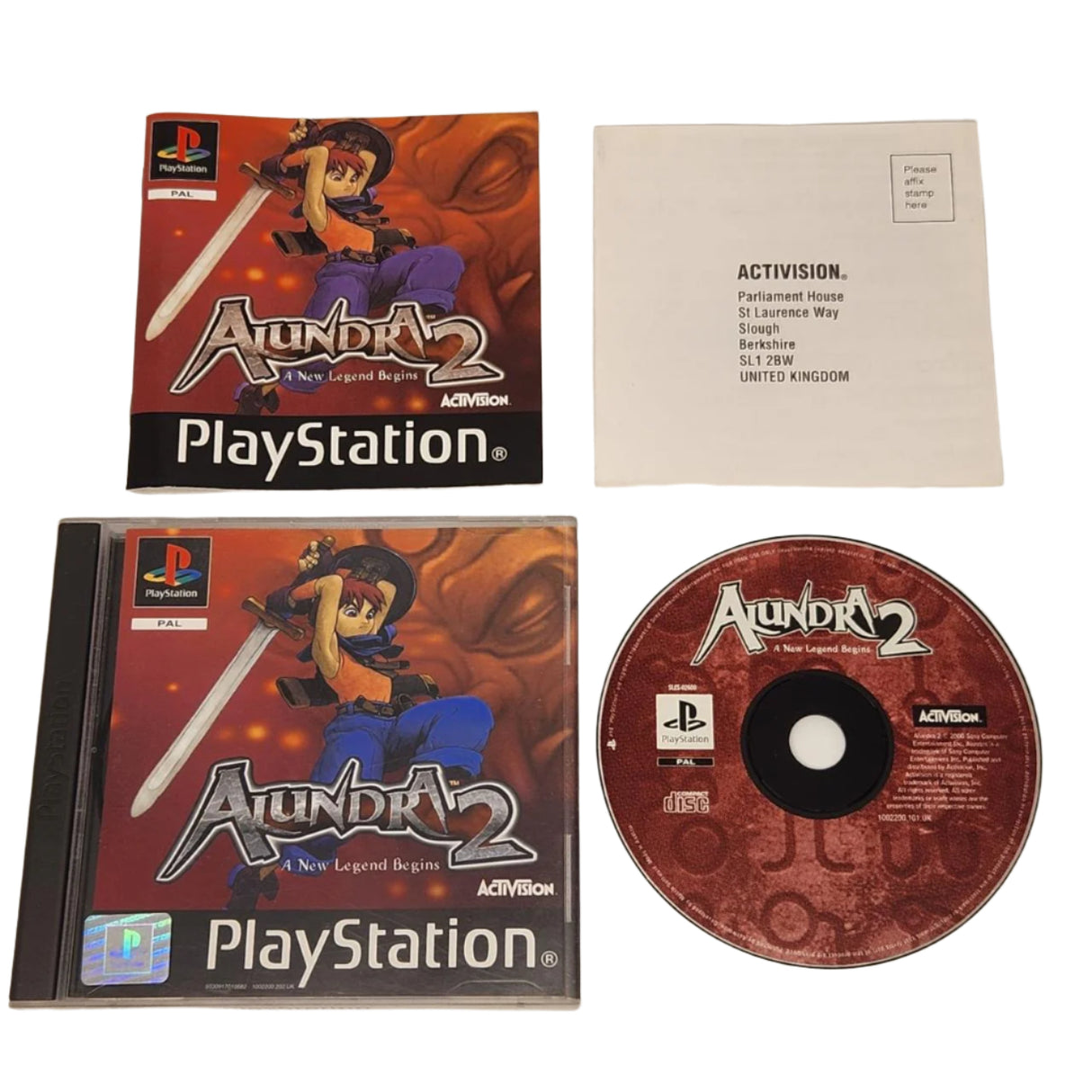 Alundra 2 PS1 Playstation 1 Game + Manual PAL