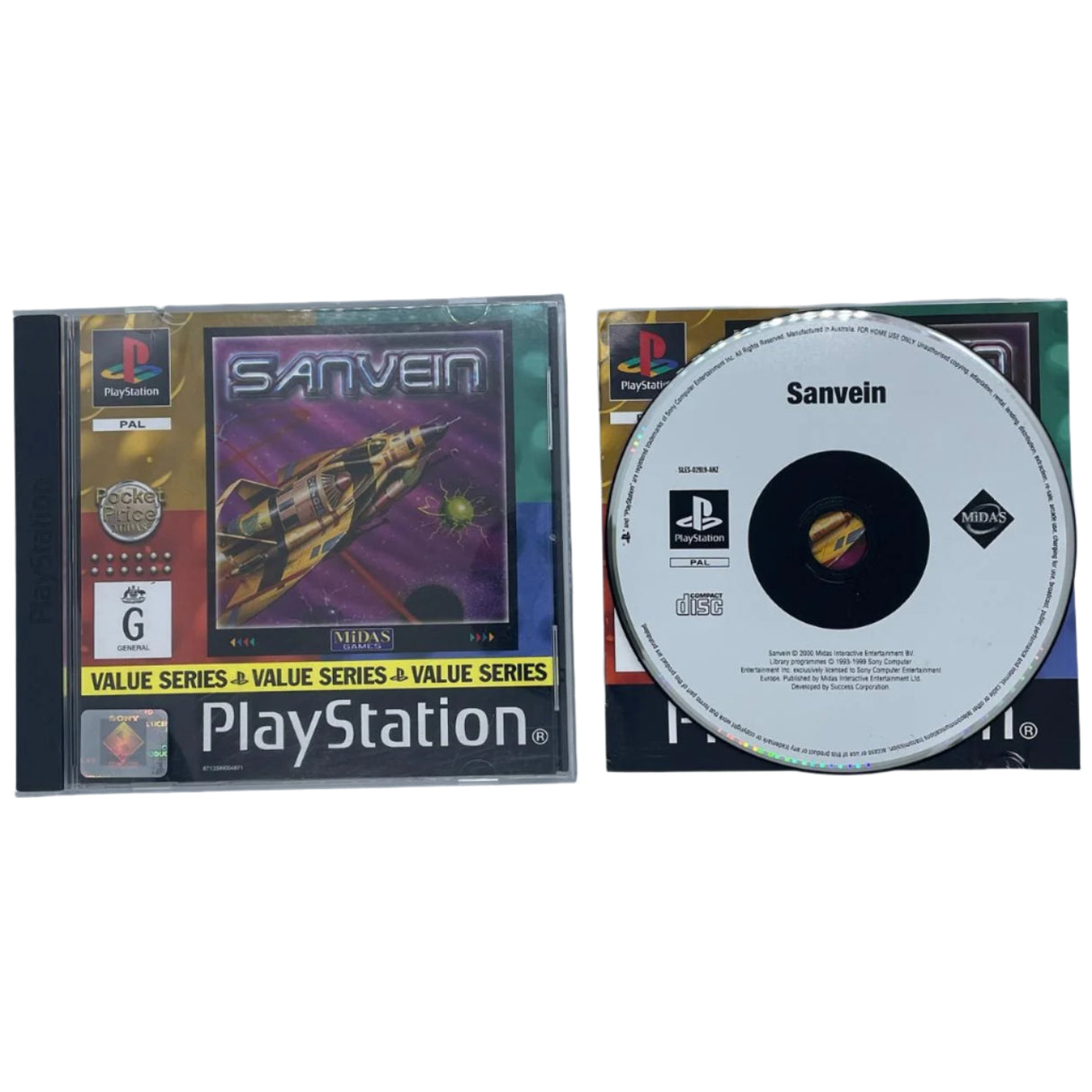 Sanvein PS1 Playstation 1 Game + Manual PAL