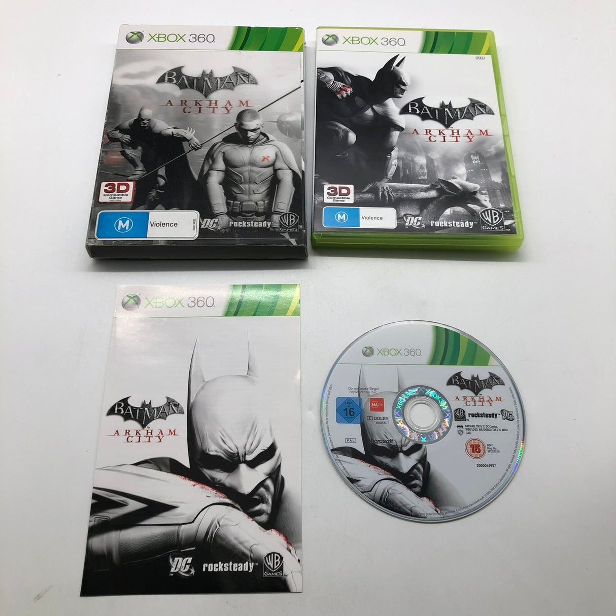 Batman Arkham City Xbox 360 game + Manual PAL 25AU4