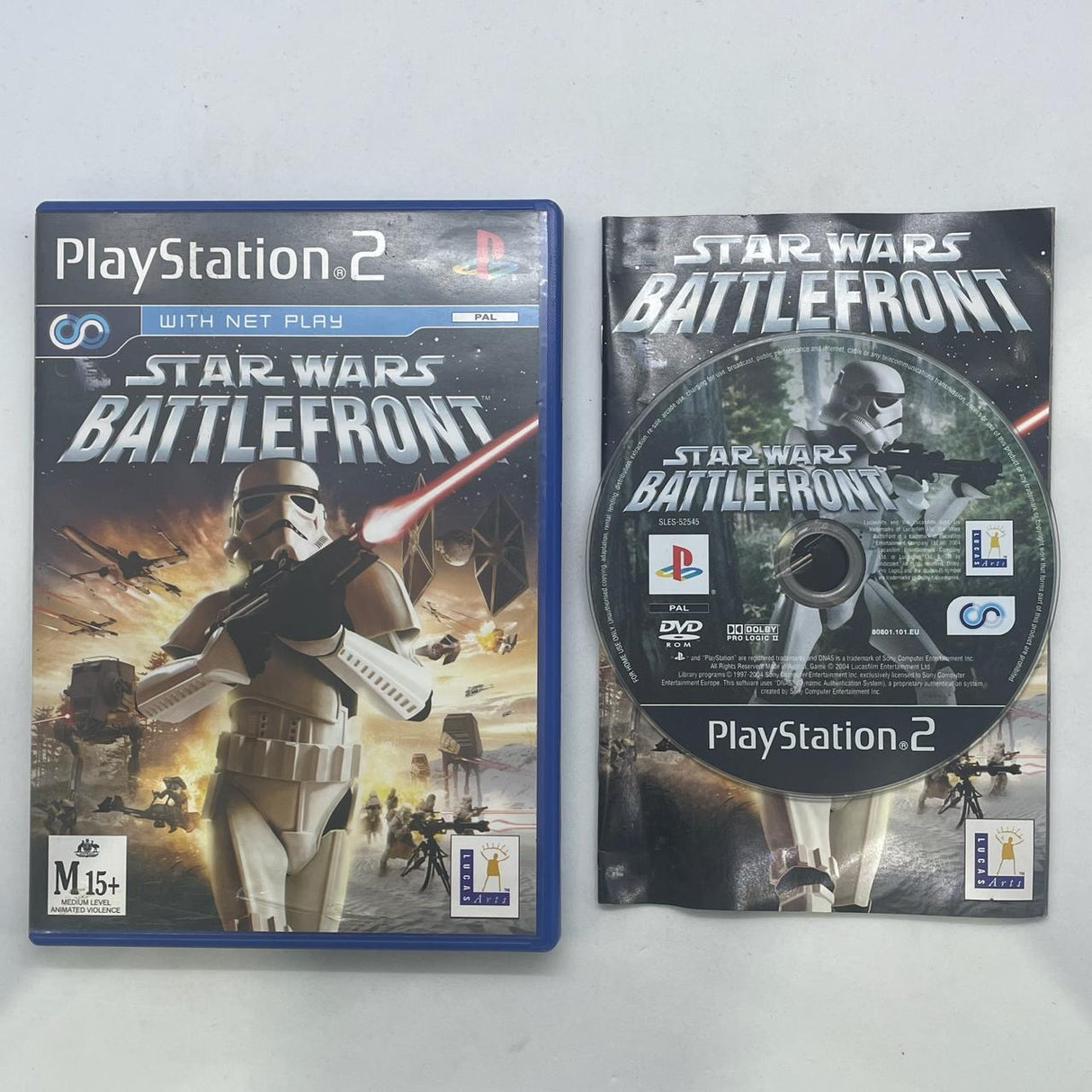 Star Wars Battlefront PS2 Playstation 2 Game + Manual PAL