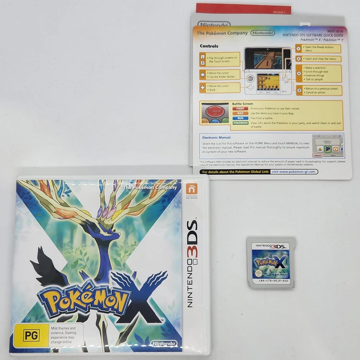 Pokemon X Nintendo 3DS Game + Manual PAL