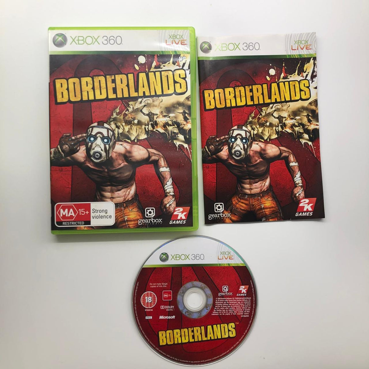 Borderlands Xbox 360 Game + Manual PAL