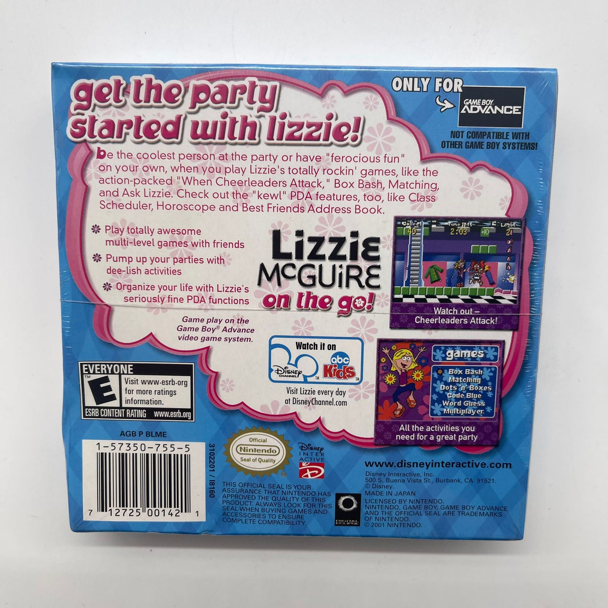 Lizzie Mcguire On The Go! Nintendo Gameboy Advance GBA Game Brand New SEALED