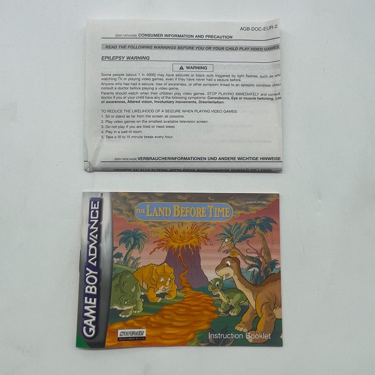 The Land Before Time Nintendo Gameboy Advance GBA Game Boxed Complete PAL