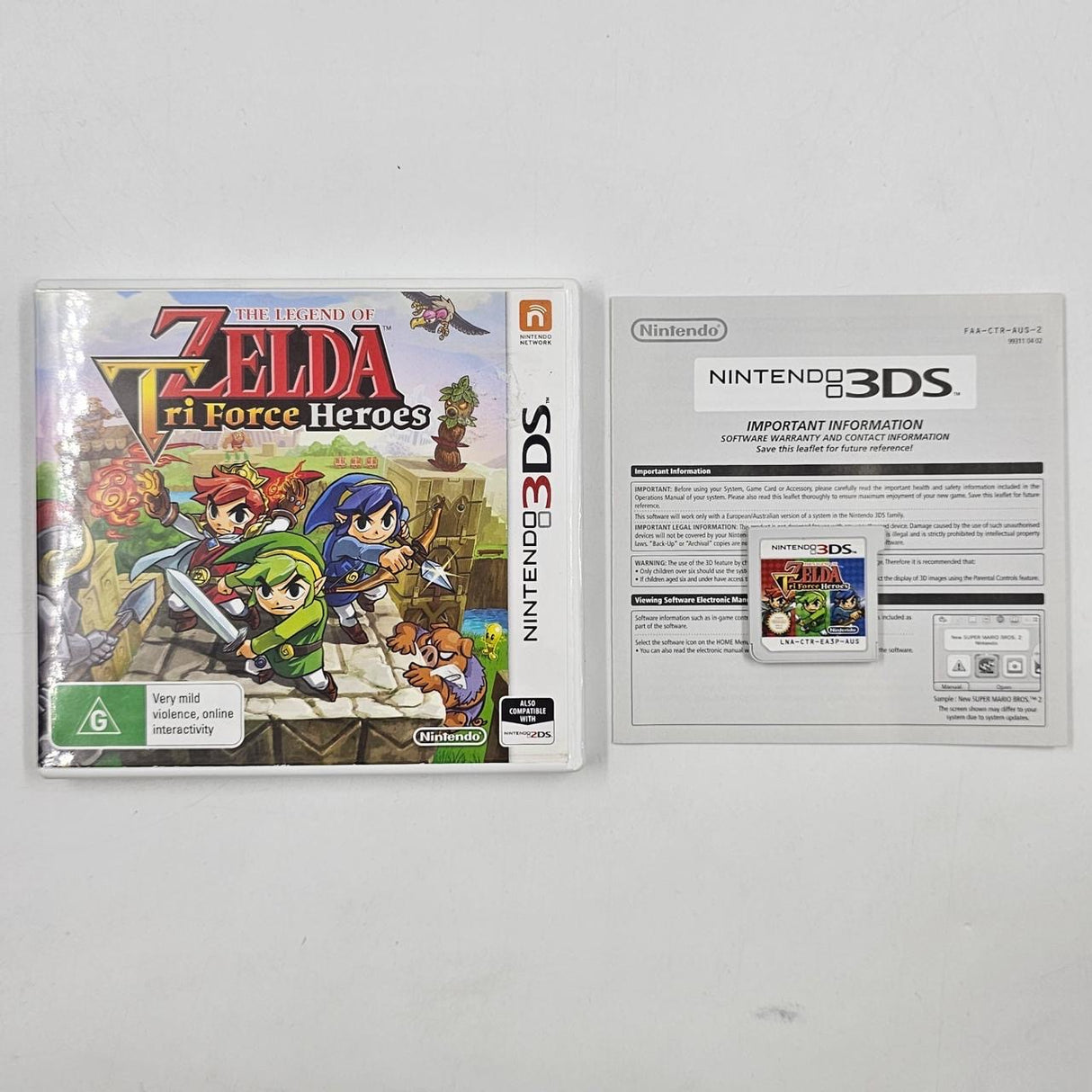 The Legend of Zelda Tri Force Heroes Nintendo 3DS Game + Manual PAL