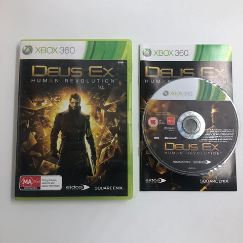 Deus Ex Human Revolution Xbox 360 Game + Manual PAL 04F4