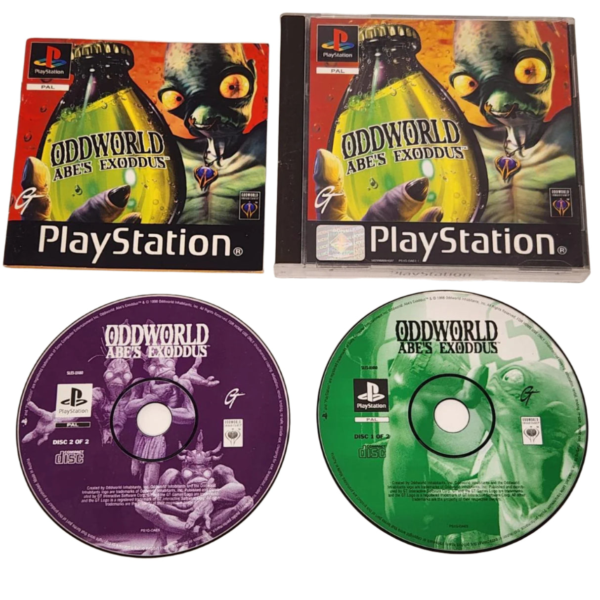 Oddworld Abe's Exoddus PS1 Playstation 1 Game + Manual PAL