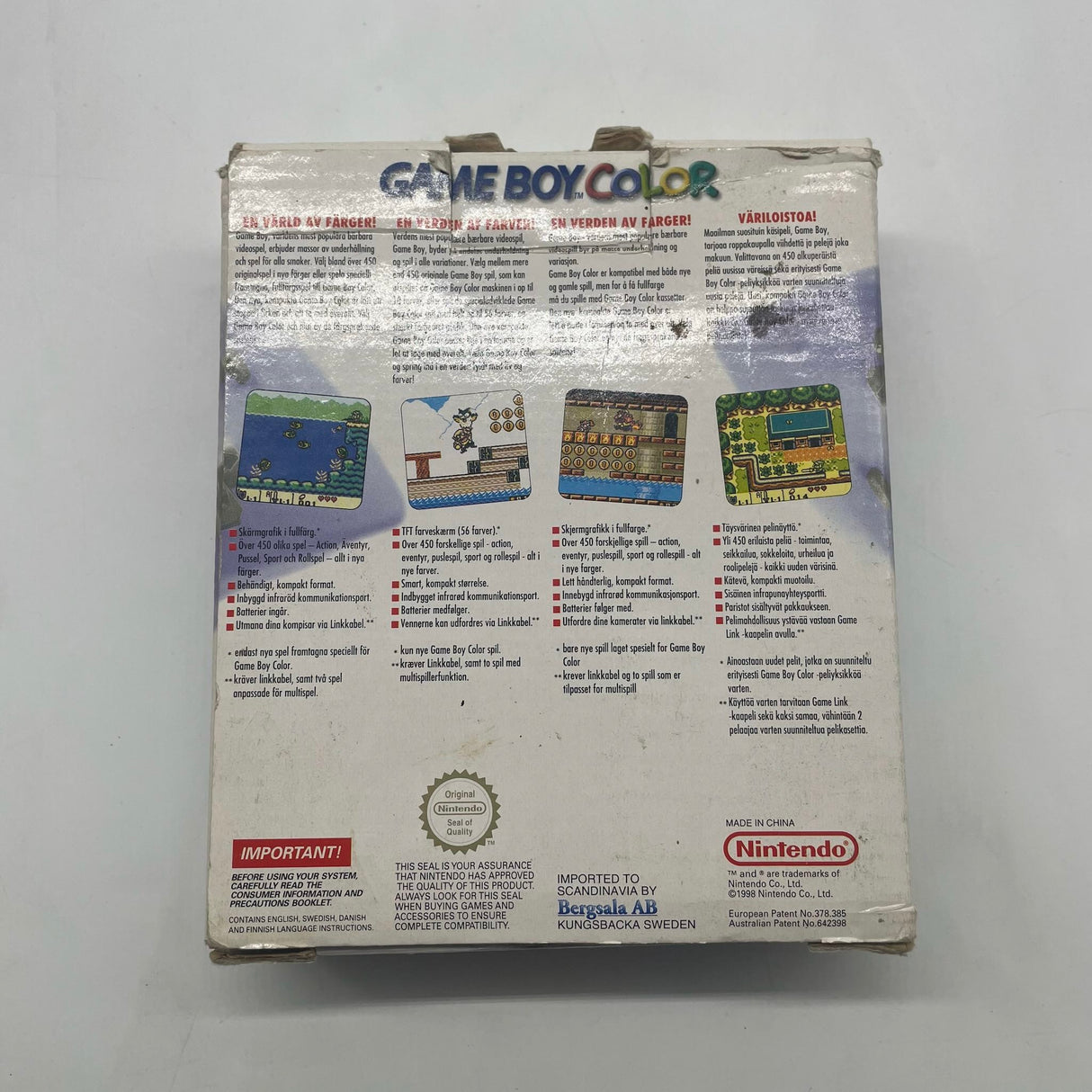 Game Boy Color Atomic Clear Purple Console Boxed Complete with Manual
