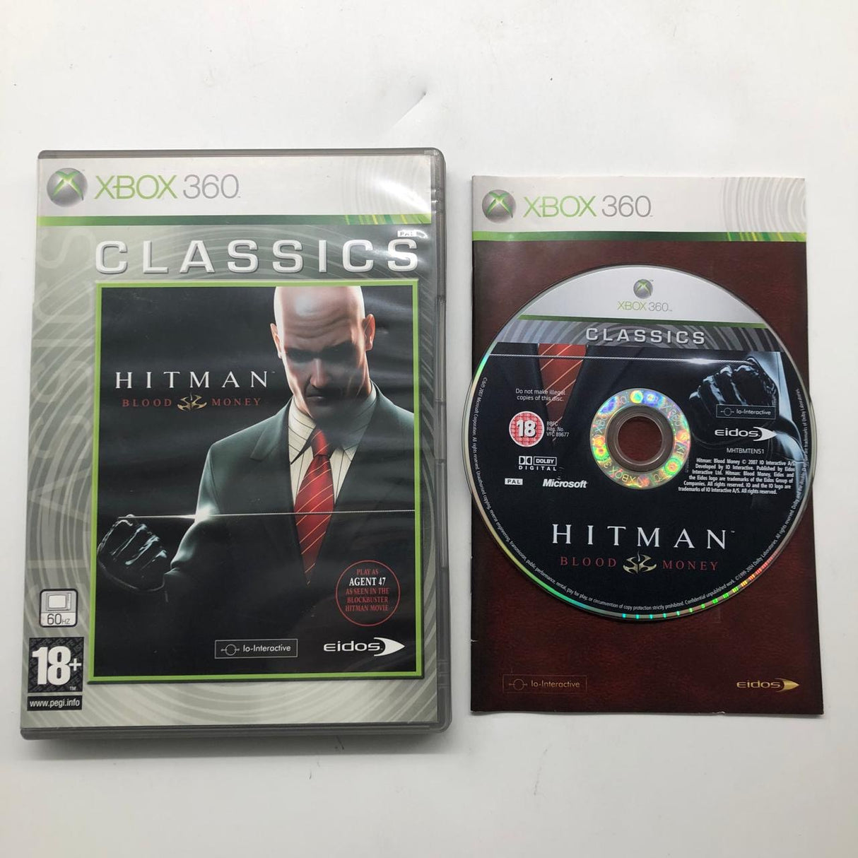 Hitman Blood Money Xbox 360 Game + Manual PAL