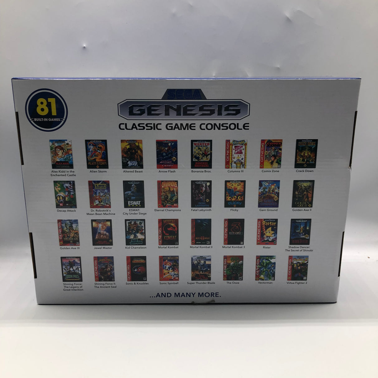 Sega Mega Drive / Genesis Classic Game Console with 81 Built-in Games Black Boxed